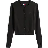 Tommy Hilfiger Cárdigan 'Flag Embroidery Slim' negro