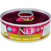 Farmina Comida Para Gatos Quinoa Skin Coat Quail Box 24x80g