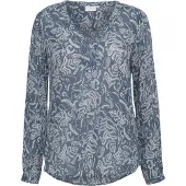 Kaffe Blusa 'Geisa' azul ahumado / blanco