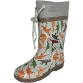 Beck Botas de lluvia 'Dinoland' cognac / gris / verde / naranja