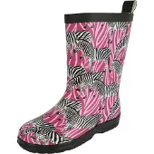 Beck Botas de lluvia 'Zebra' rosa / rosa oscuro / negro / blanco