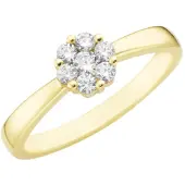 Smart Jewel Anillo oro / transparente