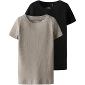 TWO SOON Camiseta gris / negro