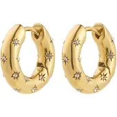 Pilgrim Pendientes 'Nevaeh' oro / transparente