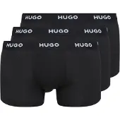 HUGO para hombre. 50469786 Pack 3 Bóxers Elásticos Logo CIntura negro (S), Homewear, Algodón, outlet 2026.