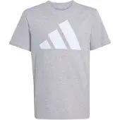 Adidas Camiseta funcional 'Essential' gris moteado / blanco