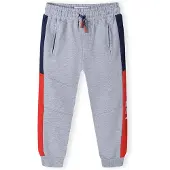 MINOTI Pantalón gris moteado / rojo / blanco