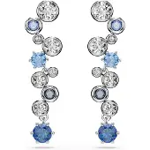 Swarovski Pendientes 'Constella' navy / azul claro / plata