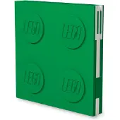 LEGO Cuaderno con Cierre y Bolígrafo de Gel (Verde)