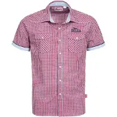 Lonsdale Camisa 'Berny' navy / azul cielo / rojo