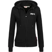 Lonsdale Sudadera con cremallera 'CALDER VALE' negro / blanco
