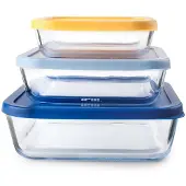 Ibili Set De Recipientes Cuadrados Ecológicos 3 Unidades