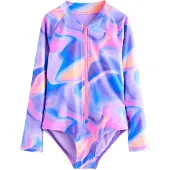 Next Traje de baño azul oscuro / lila / rosa claro