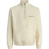 Jack & Jones Sudadera 'JORNORREBRO' naranja oscuro / blanco lana