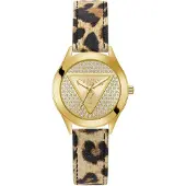 GUESS Reloj analógico beige / champán / oro / negro