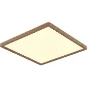 Globo Plafón LED Sapana, longitud 29,5 cm, aspecto de madera