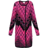 IZIA Cárdigan rosa / negro