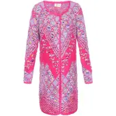 IZIA Cárdigan amarillo / lila / rosa