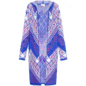 IZIA Cárdigan azul / rojo / offwhite