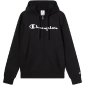 Champion Sudadera con cremallera negro / blanco