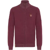INDICODE JEANS Cárdigan 'Andy' marrón / rojo vino