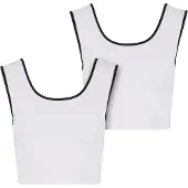 Urban Classics Top negro / blanco