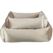 Trixie Cama para perros Malia, de esquina, color arena dorada, fabricada con materiales reciclados