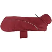 Flamingo Chaqueta de invierno Ragna, color rojo: A: 35 cm, B: 34-38 cm, C: 50-54 cm. Fabricada en suave forro polar, con elementos reflectantes