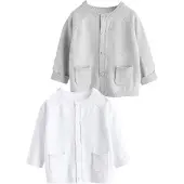 Next Cárdigan gris / blanco