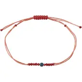 Pilgrim Pulsera 'Birthstones' antracita / rojo claro