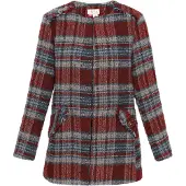 IZIA Blazer beige / azul claro / rojo moteado