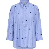ONLY Blusa 'ONLNEW LINA GRACE' marino / azul claro / blanco