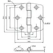 Goldenship Bisagra De Acero Inoxidable Aisi316