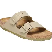 Birkenstock para mujer. 1027697 Sandalias de Piel Arizona Birko Flor (Ajuste Estrecho) verde (39), Plano, Ninguno, Casual, outle