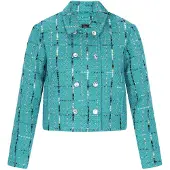 Faina Blazer turquesa / negro / blanco