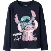 TWO SOON Camiseta 'Stitch' navy / turquesa / rosa / talco