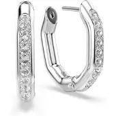 Swarovski Pendientes 'Dextera' plata / transparente