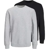 Jack & Jones Sudadera 'Bradley' gris moteado / negro