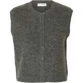 Selected Chaleco de punto 'SLFLULU' gris moteado