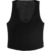 Mango Chaleco para traje 'Iguana' negro