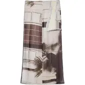 Desigual , Falda recta tul, Poliester, Blanco, L