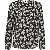 Kaffe Blusa 'KAAmber' negro / blanco
