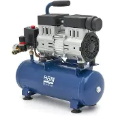 HBM compresor de aire sin aceite silencioso, 8 litros, 8 bar, 0,7 CV