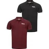 Lonsdale Camiseta 'Lingholme' rojo vino / negro / blanco