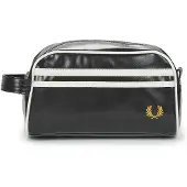 Fred perry para hombre. L8298 Neceser de poliéster recubierto negro (OSFA), Casual, Poliéster Reciclado, outlet 2026.