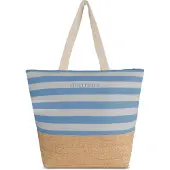 Normani Bolsa de playa 'Mackay' arena / azul / blanco