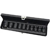 HBM Juego de vasos de impacto 1/2 pulgada, 10 piezas