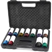 HBM Juego de vasos de impacto largos 1/2 pulgada, 11 piezas