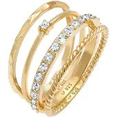 Elli Conjunto de joyería 'Kristall' oro / transparente