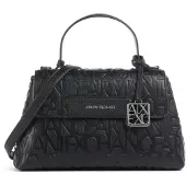 Armani Exchange Bolso de mano 'LIZ PEBBLE' negro / plata